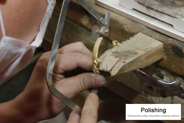 Brushing the jewelry surface for a textured finish