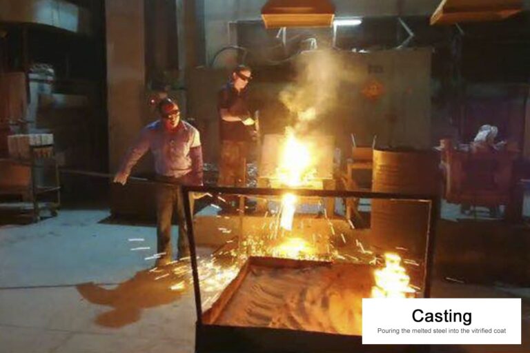Pouring molten metal into molds to shape jewelry details