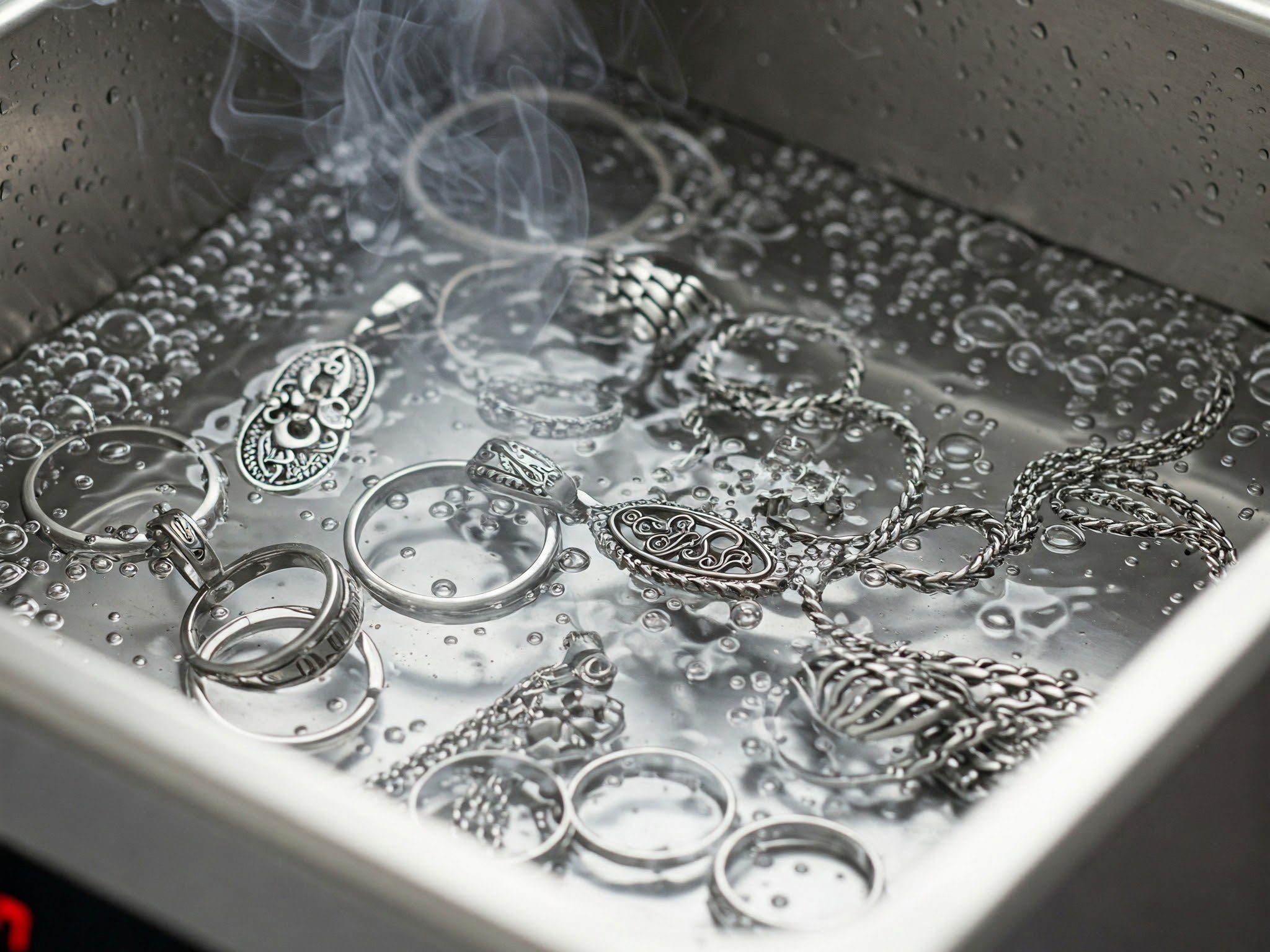 Ultrasonic Cleaning of Stainless Steel Jewelry