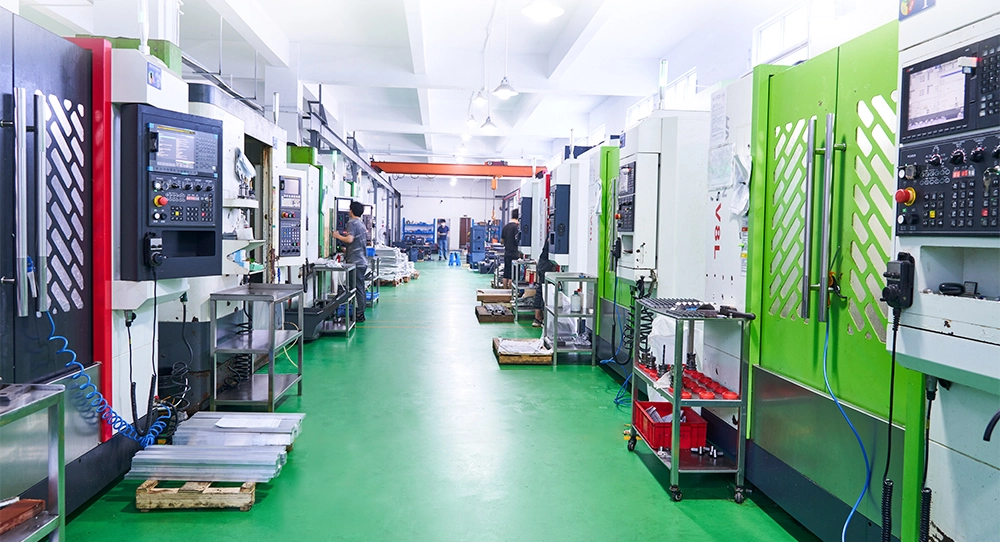 A modern jewelry manufacturing facility equipped with advanced machinery, showcasing the production process of private label jewelry for B2B businesses.