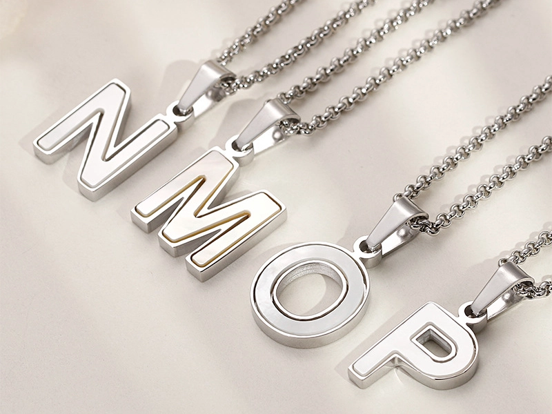 Stainless Steel Alphabet Pendant Necklaces – Stylish & Durable
