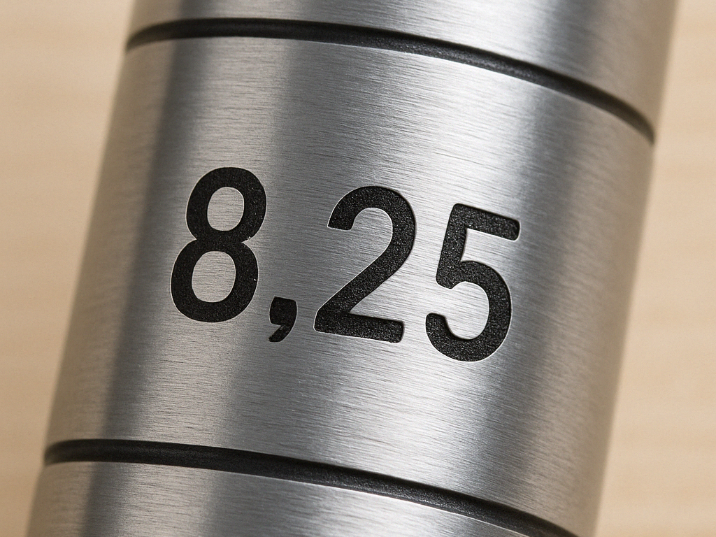 Macro View of Laser-Etched Ring Size Marking with 0.05 mm Precision